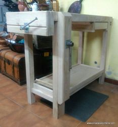 banco de trabajo de castaño