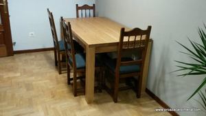 mesa de salon en roble fas