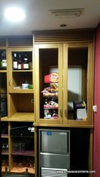 mueble de roble para cafeteria